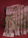 Pastel Pink Organza Silk Saree