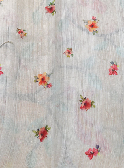Off White Organza Silk Saree