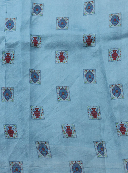 Pastel Blue Organza Silk Saree