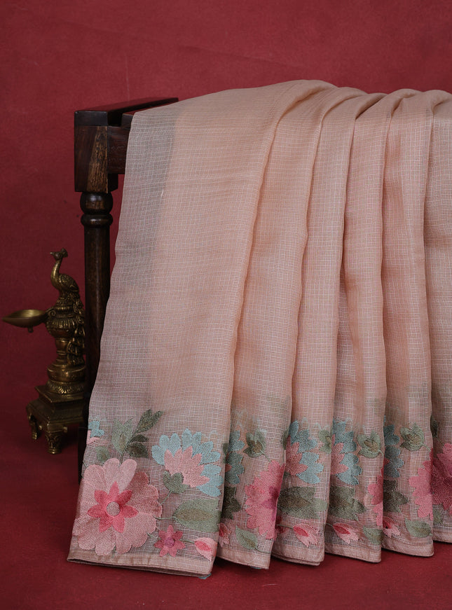 Beige Silk Kota Saree