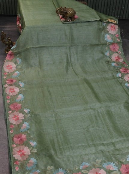 Pastel Green Silk Kota Saree