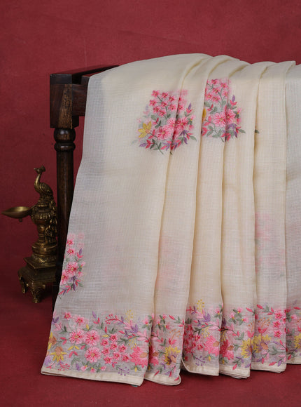 Cream Silk Kota Saree