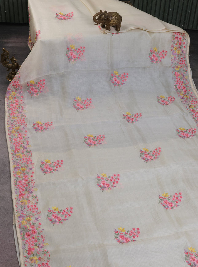 Cream Silk Kota Saree