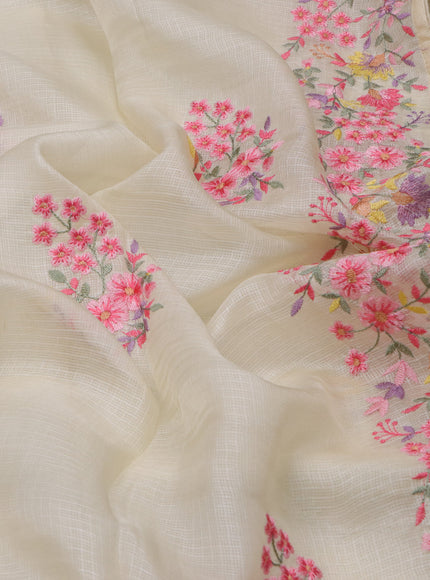 Cream Silk Kota Saree