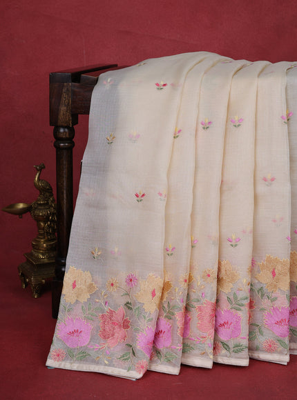 Cream Silk Kota Saree