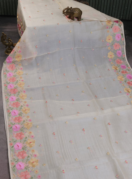 Cream Silk Kota Saree