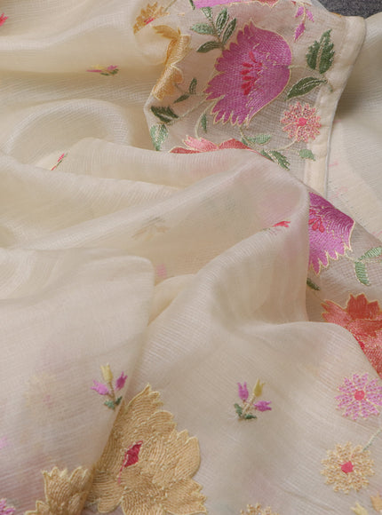 Cream Silk Kota Saree
