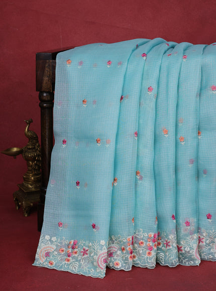 Light Blue Silk Kota Saree