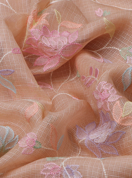 Peach Shade Silk Kota Saree