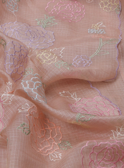 Pastel Brown Silk Kota Saree