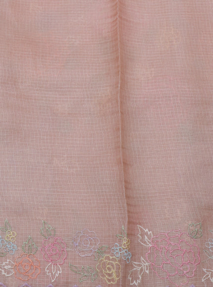 Pastel Brown Silk Kota Saree