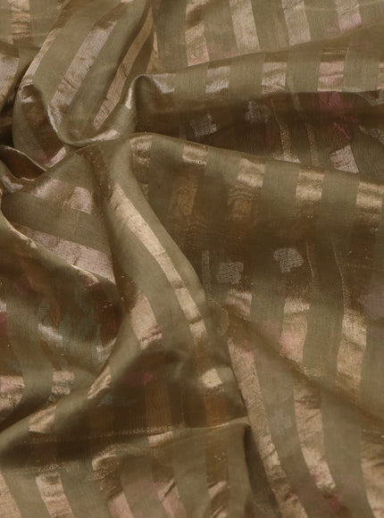 Elaichi Green Chanderi Cotton Saree With Embroidery