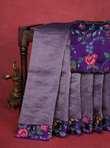 Purple Chanderi Silk Saree