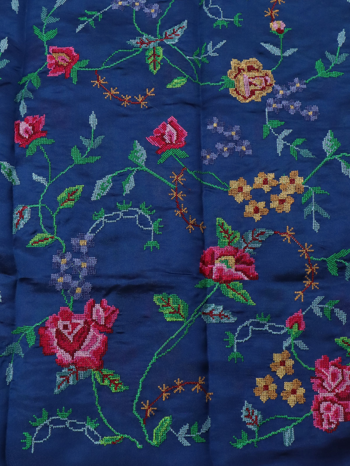 Peacock Blue Chanderi Silk Saree