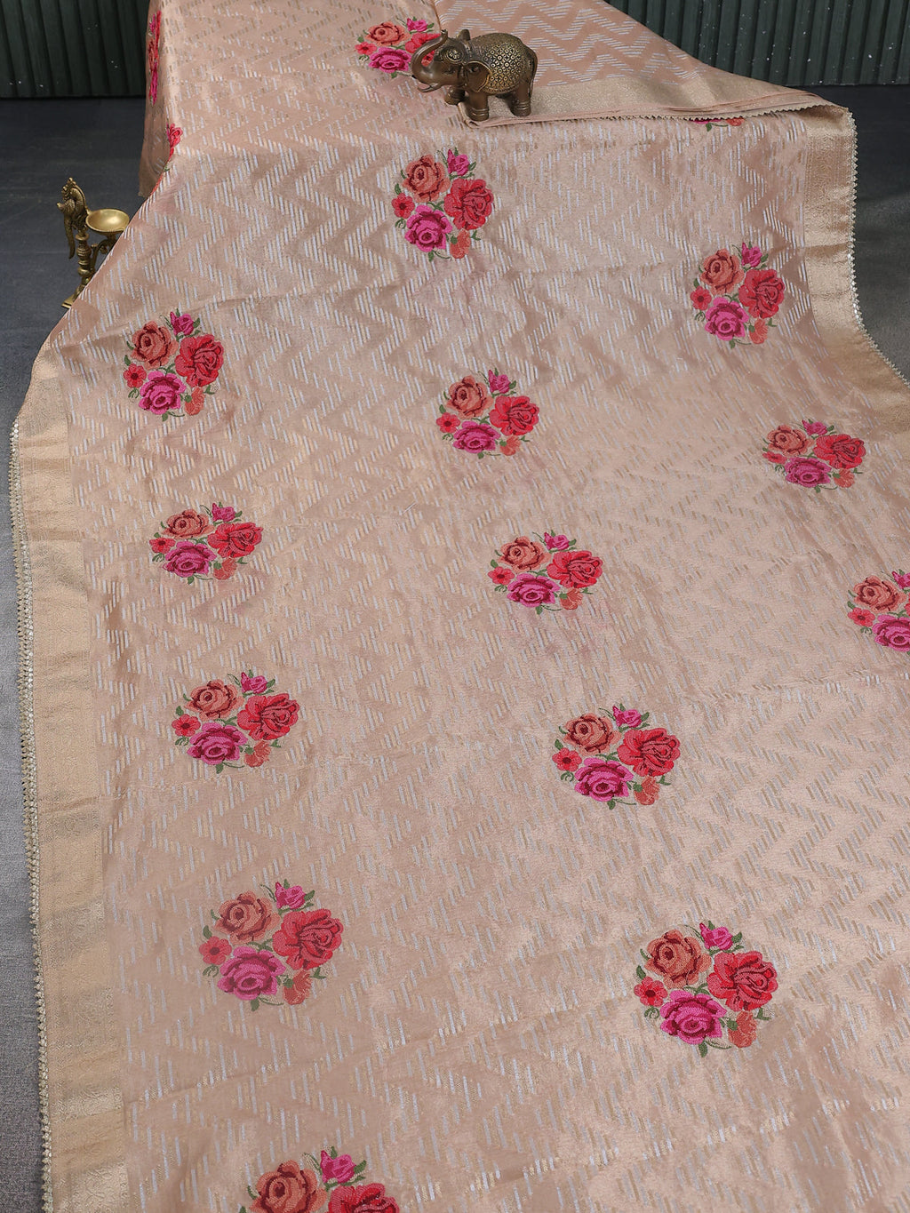 Sandal Tissue Silk Saree