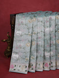 Pastel Blue Tissue Silk Saree