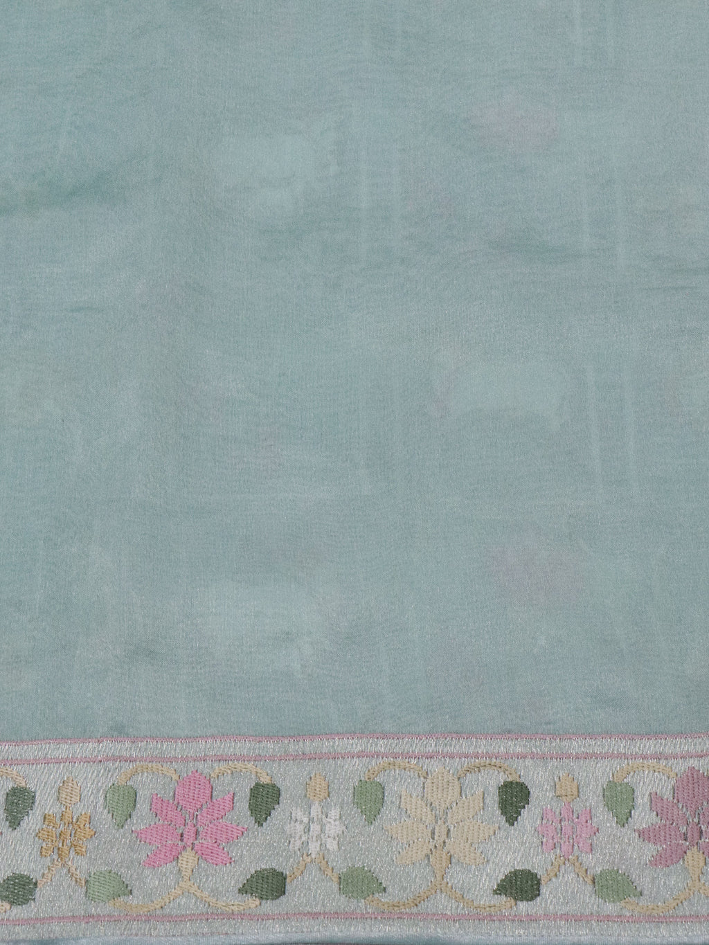 Pastel Blue Tissue Silk Saree