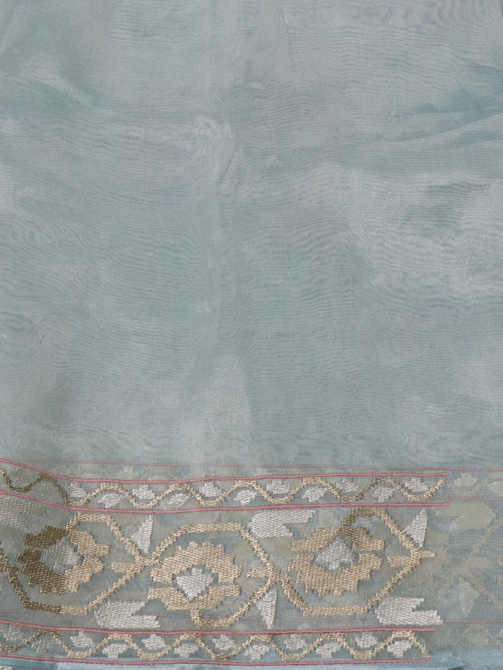 Pastel Blue Tissue Silk Saree