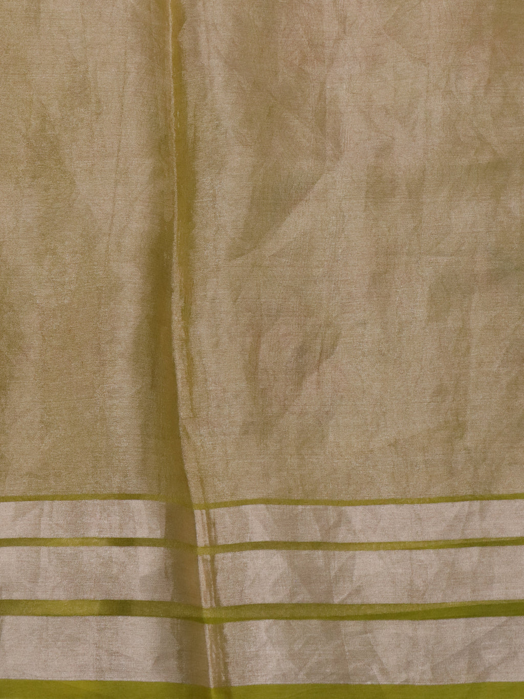 Lime Yellow Tissue Silk Saree
