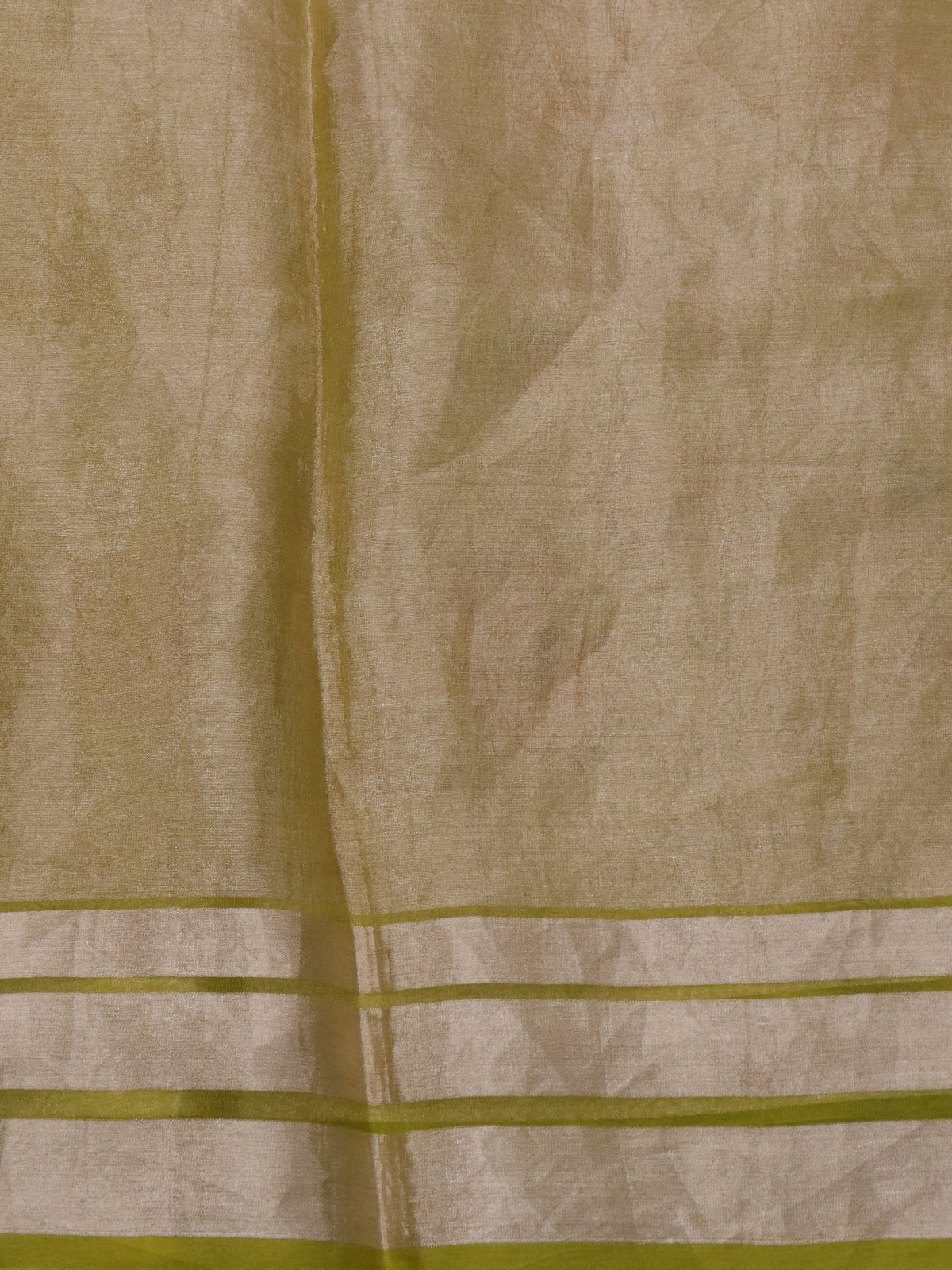 Lime Yellow Tissue Silk Saree