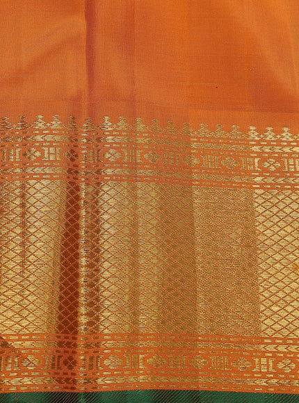Orange Kanchipuram Silk Saree