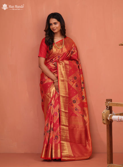 Red Kanchipuram Silk Saree