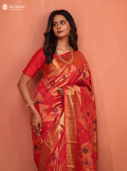 Red Kanchipuram Silk Saree
