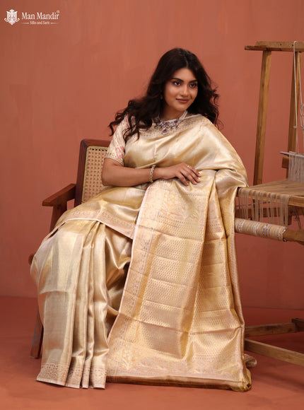 Gold Kanchipuram Tissue Silk Saree