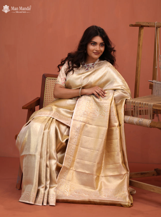 Gold Kanchipuram Tissue Silk Saree
