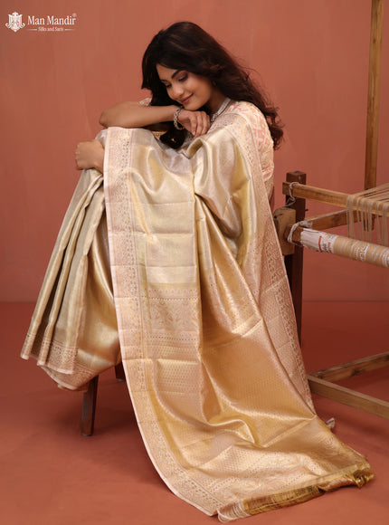 Gold Kanchipuram Tissue Silk Saree