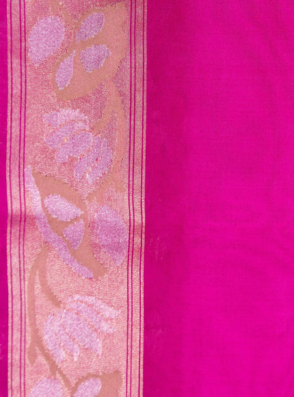Pink Banarasi Real Zari Kora Saree
