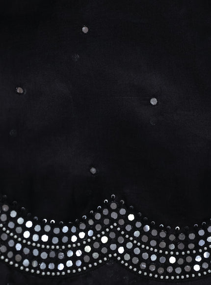 Black Organza Silk Saree
