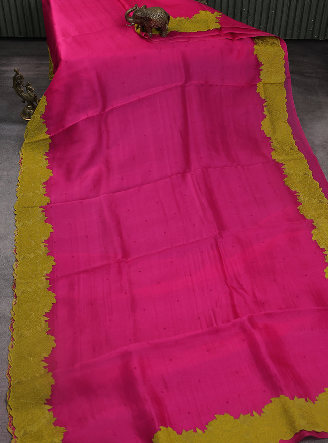 Pink Organza Silk Saree