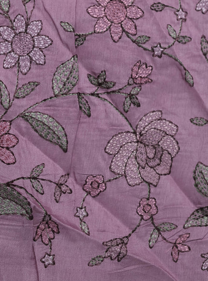 Lavender Organza Silk Saree