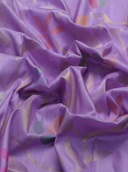 Lavender Uppada Silk Saree With Jamdhani Weaves