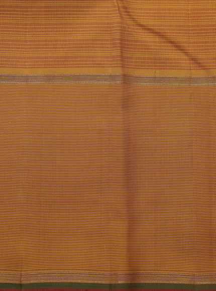 Grey-Mustard Yellow Kanchipuram Silk Saree