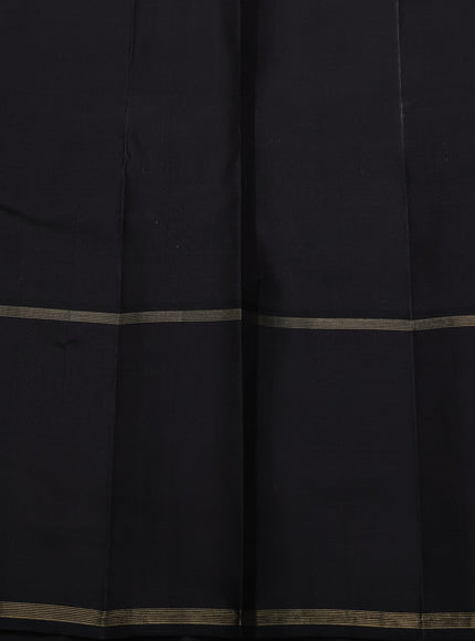 Teal Green-Black Kanchipuram Silk Saree