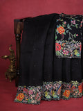 Black Organza Silk Saree