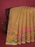 Sandal Banarasi Kora Silk Saree