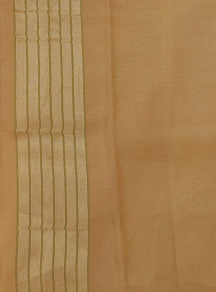 Sandal Banarasi Kora Silk Saree