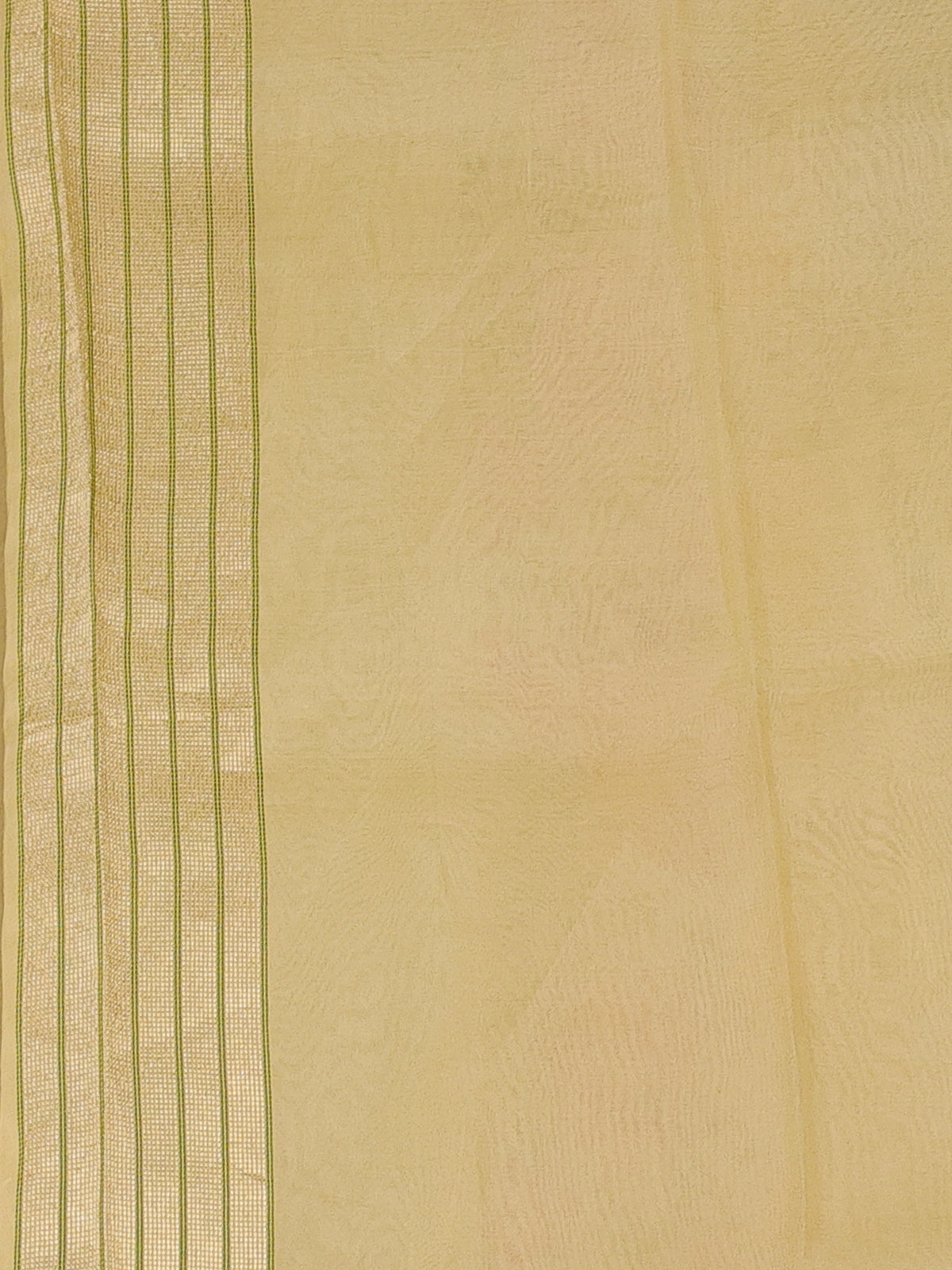 Pale Yellow Banarasi Kora Silk Saree