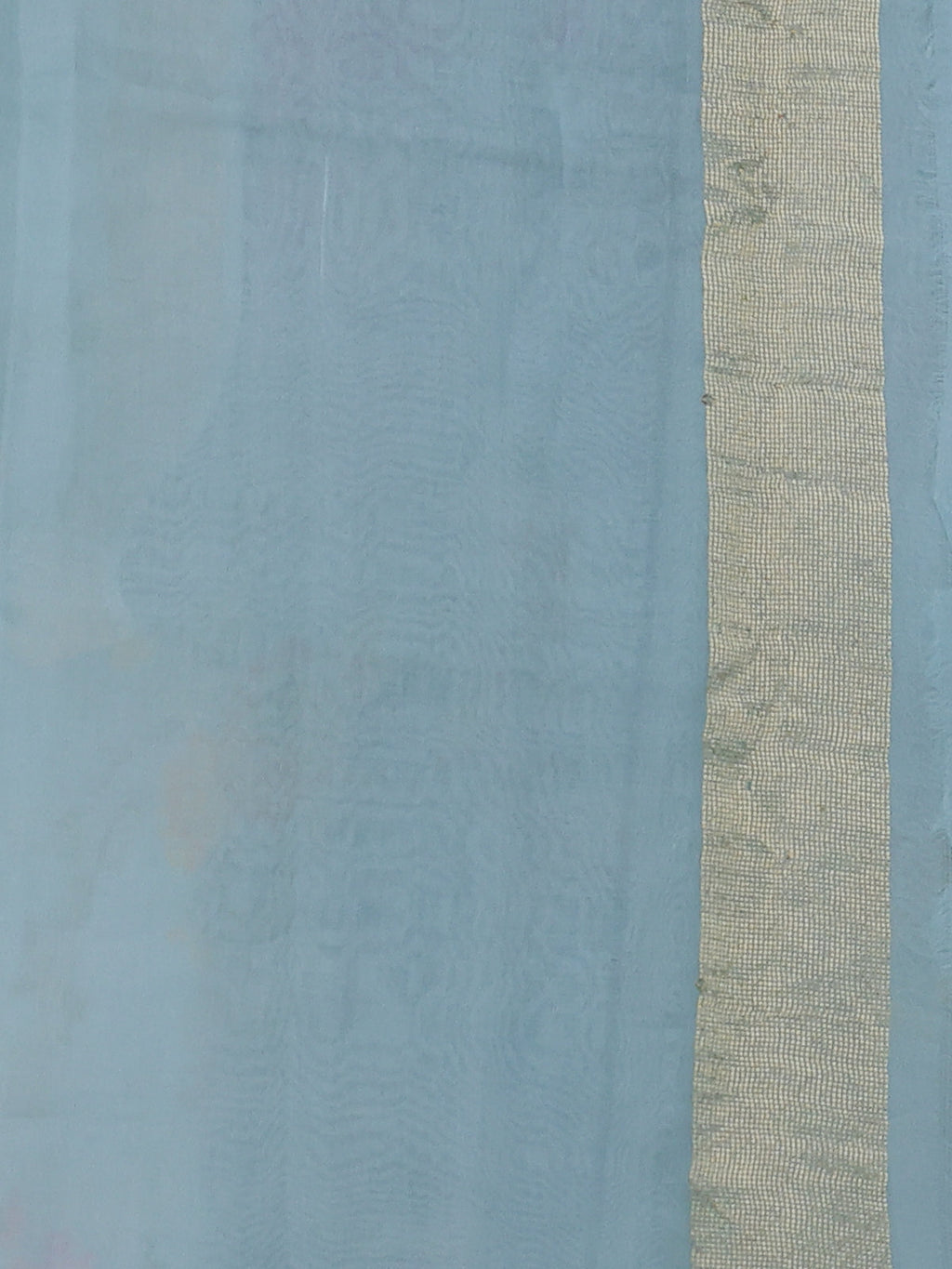 Pastel Blue Banarasi Kora Silk Saree