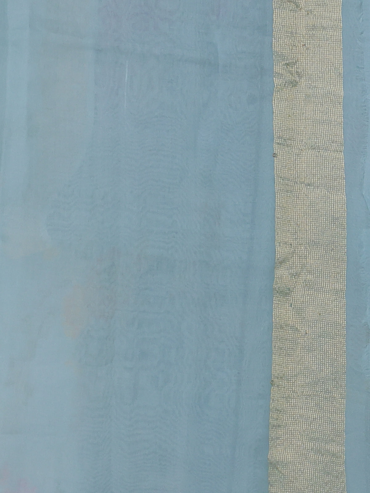 Pastel Blue Banarasi Kora Silk Saree