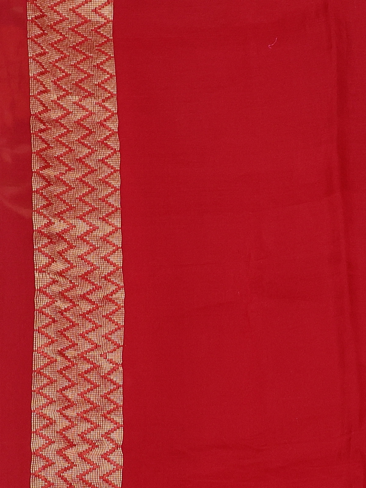 Red Banarasi Kora Silk Saree