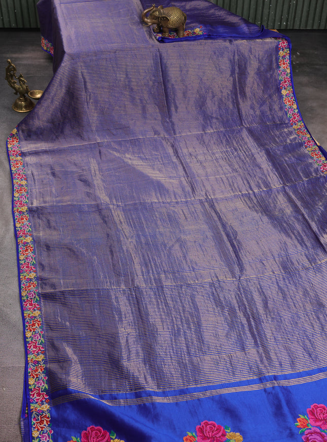 Blue Banarasi Silk Saree