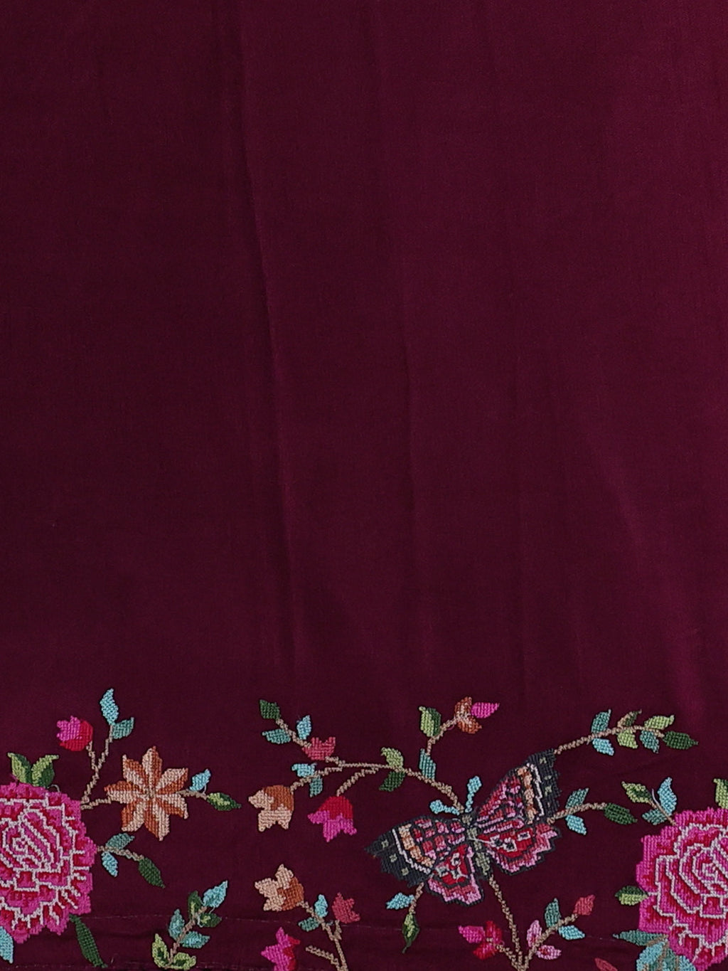 Gold -Wine Tissue Silk Saree