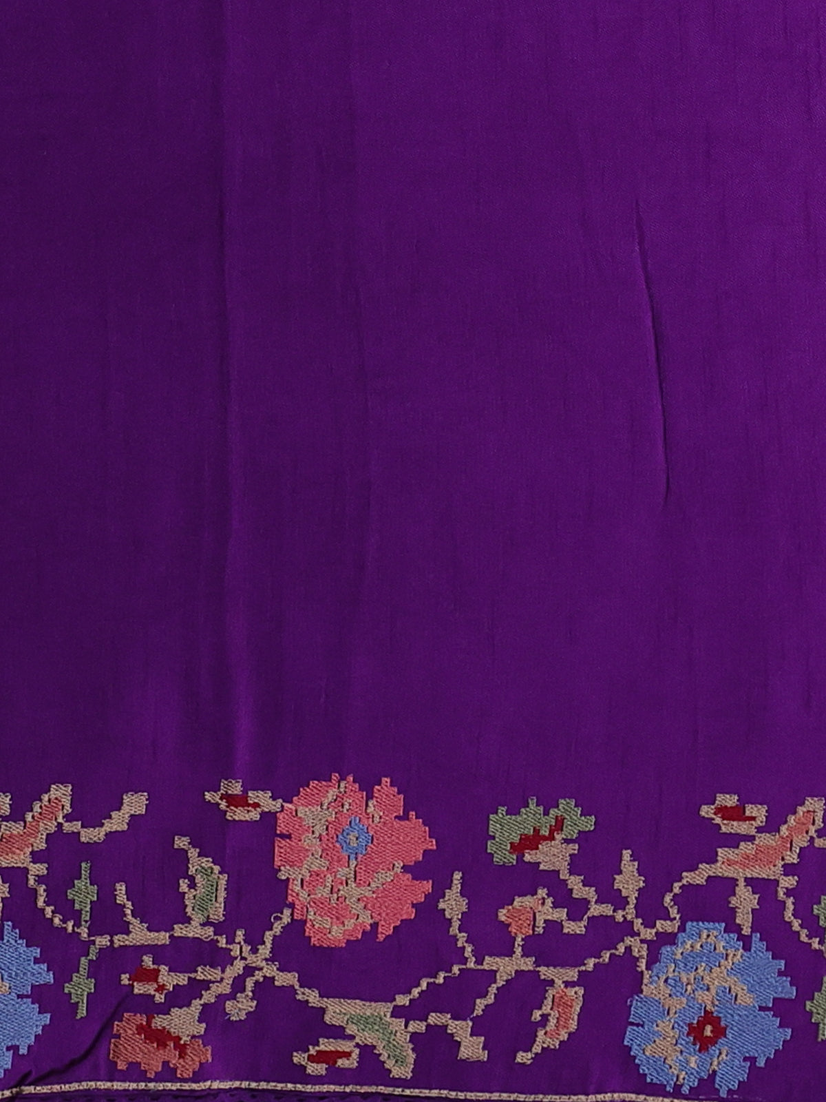 Gold -Violet Tissue Silk Saree
