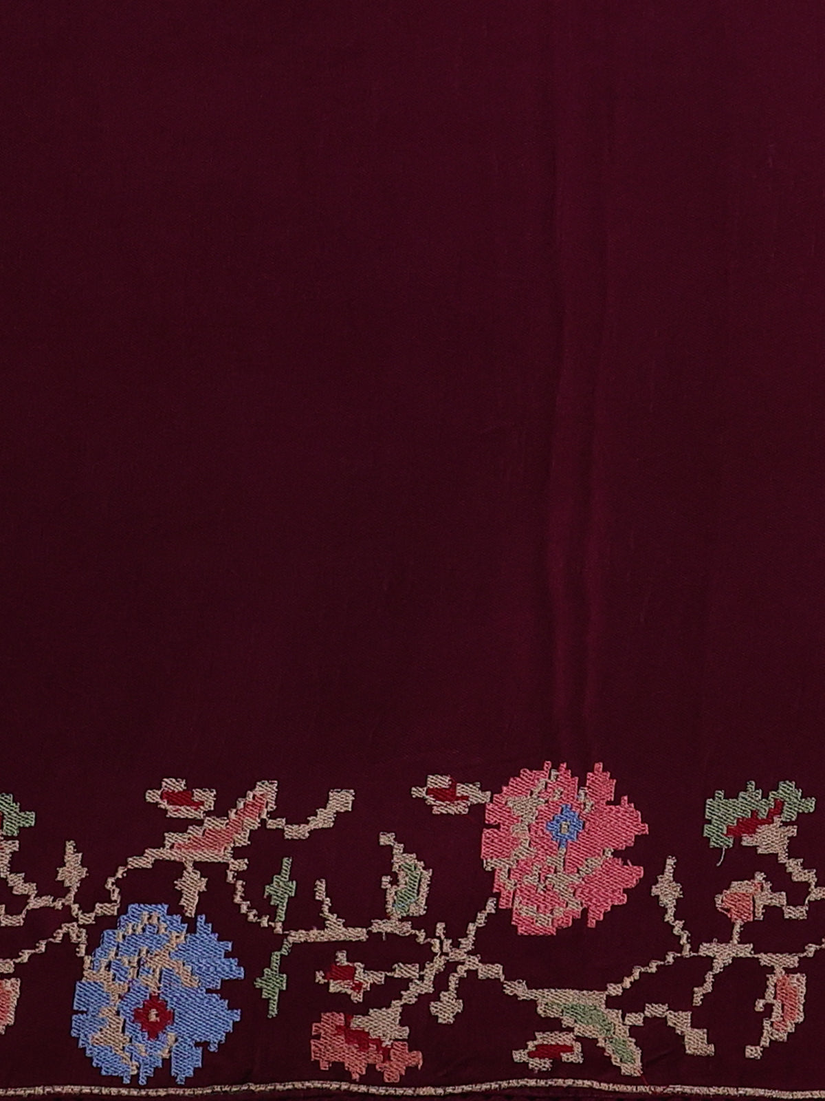 Gold -Wine Tissue Silk Saree