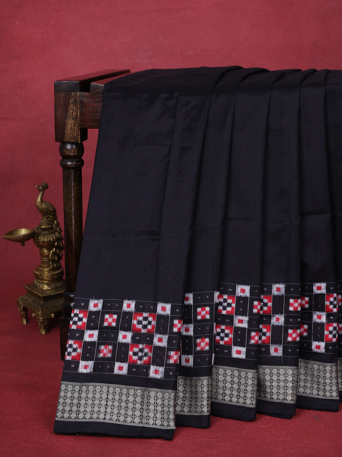 Black Pochampally Silk Saree