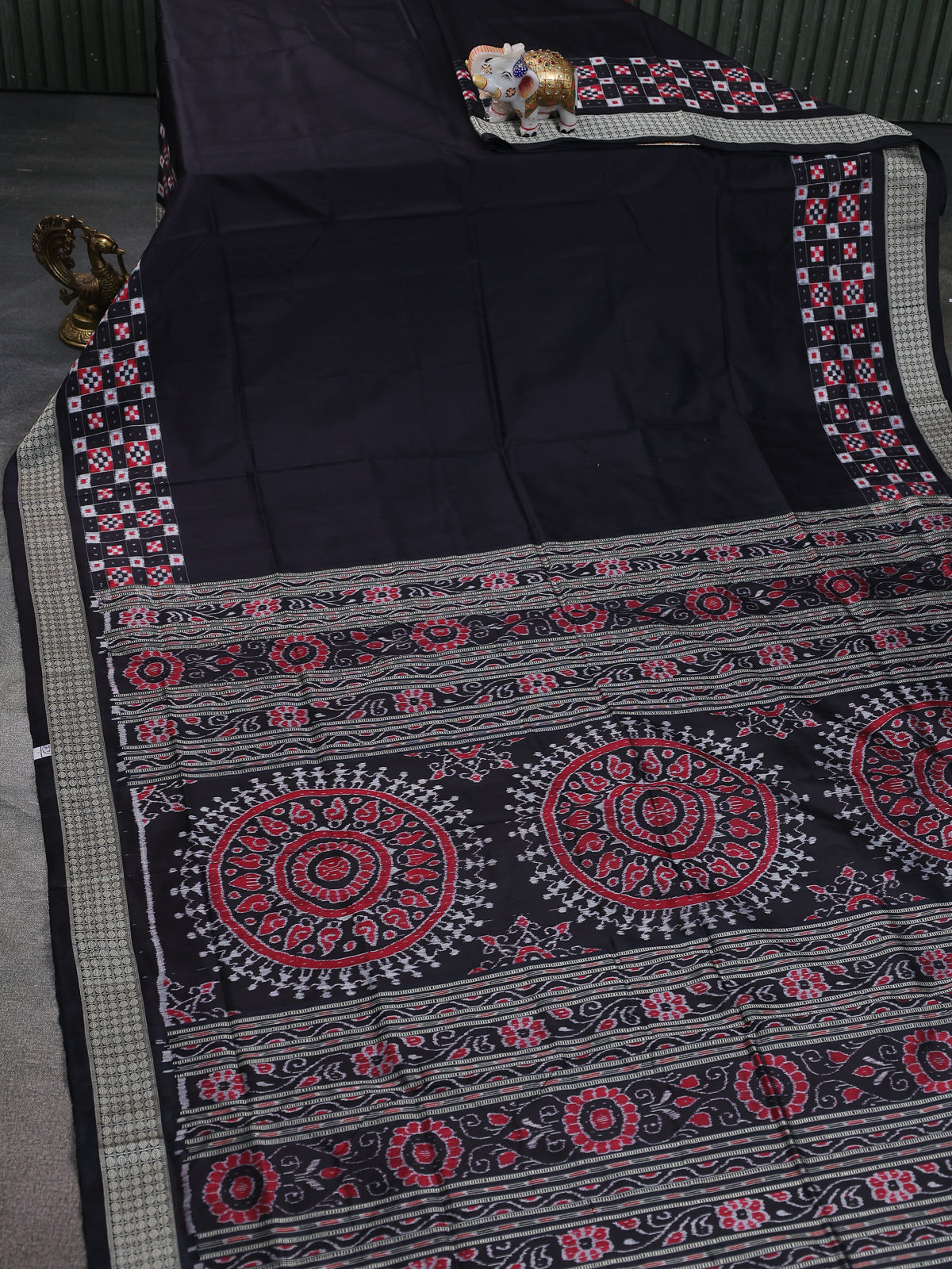 Black Pochampally Silk Saree